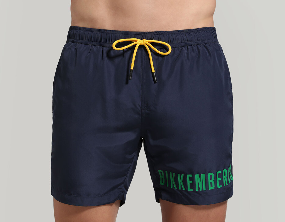 Men's swim shorts - stowable, NAVY Men's swim shorts - stowable, NAVY, hi-res-1