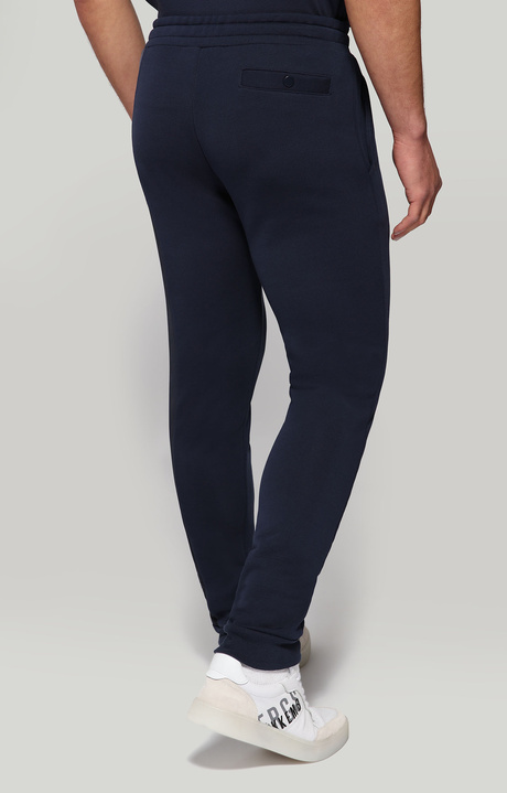 Men's sweatpants with tape, BLUE Men's sweatpants with tape, BLUE, hi-res-1