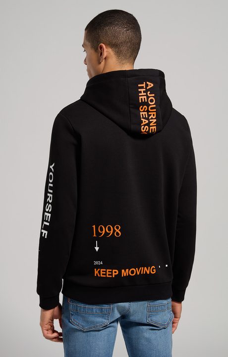 Men's hoodie, BLACK Men's hoodie, BLACK, hi-res-1