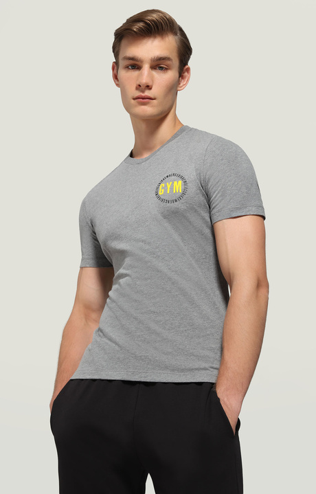 Men's T-shirt with Gym print, DARK GREY MELANGE Men's T-shirt with Gym print, DARK GREY MELANGE, hi-res-1