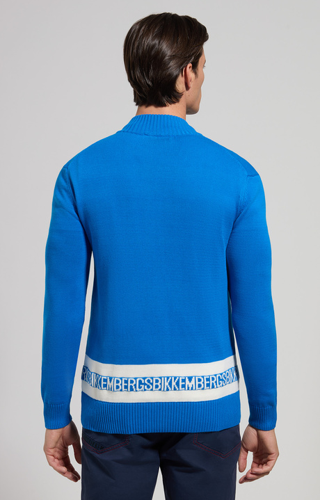Men's zip pullover, MEDITERRANIAN BLUE Men's zip pullover, MEDITERRANIAN BLUE, hi-res-1