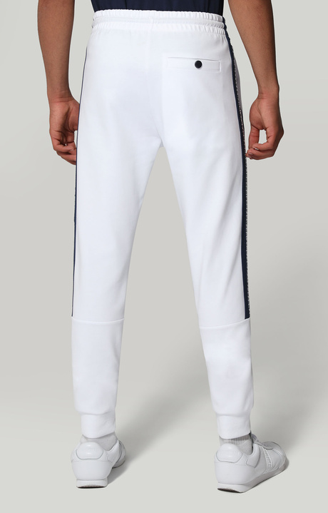 Men's sweatpants in interlock fleece, OPTICAL WHITE Men's sweatpants in interlock fleece, OPTICAL WHITE, hi-res-1