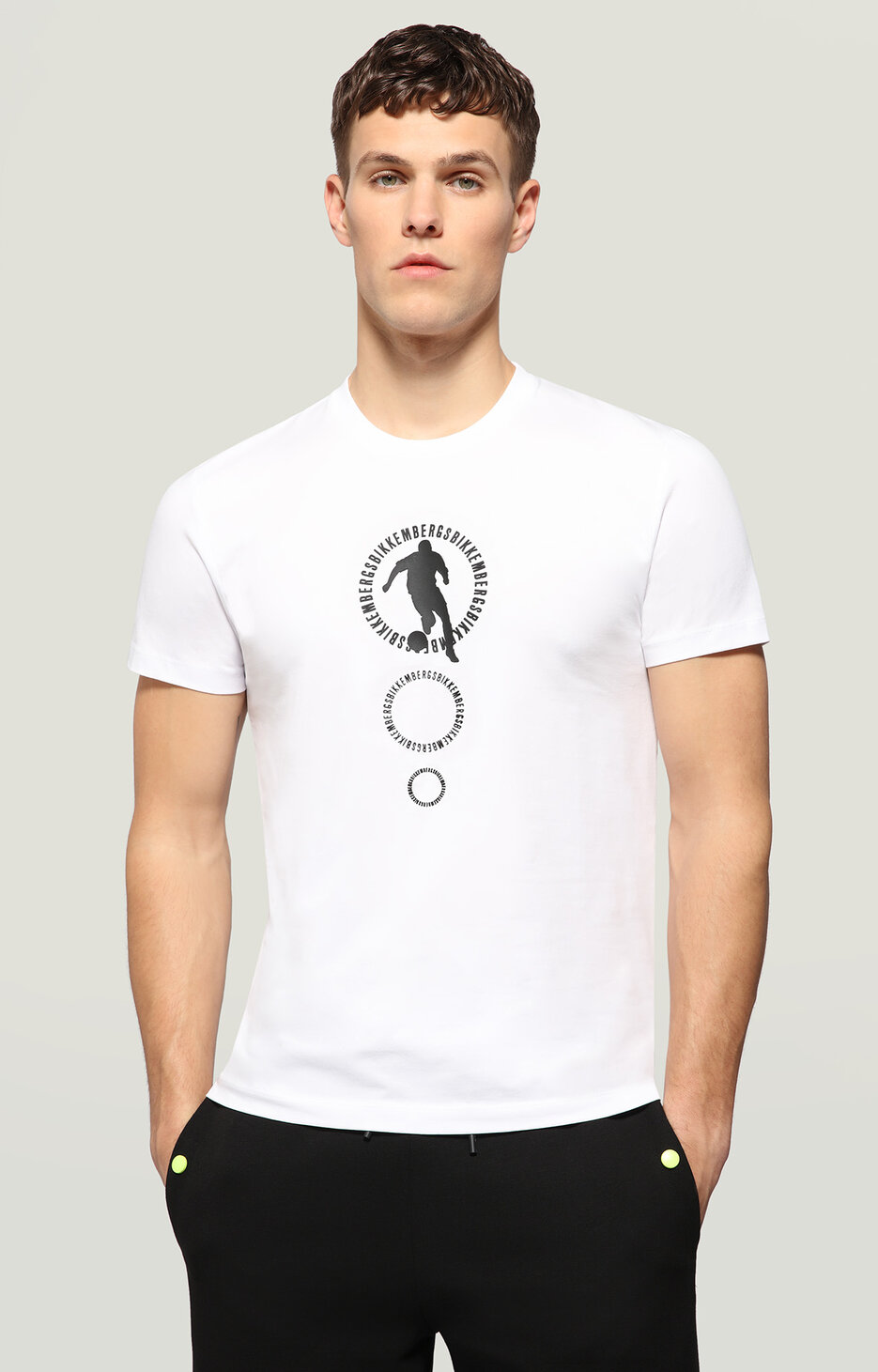 Men's T-shirt with rubberized print, OPTICAL WHITE Men's T-shirt with rubberized print, OPTICAL WHITE, hi-res-1
