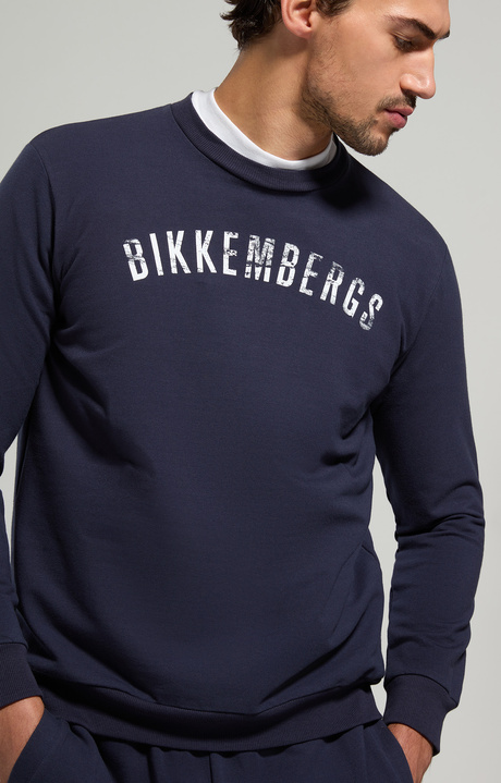 Men's stretch sweatshirt, DRESS BLUES, hi-res-1