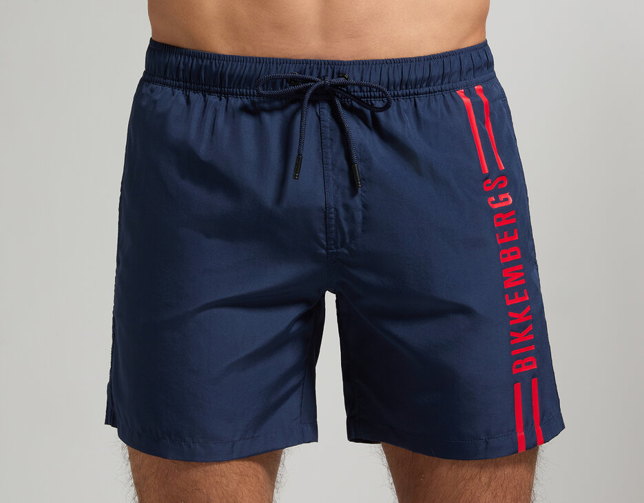 Striped men's boardshorts, NAVY Striped men's boardshorts, NAVY, hi-res-1