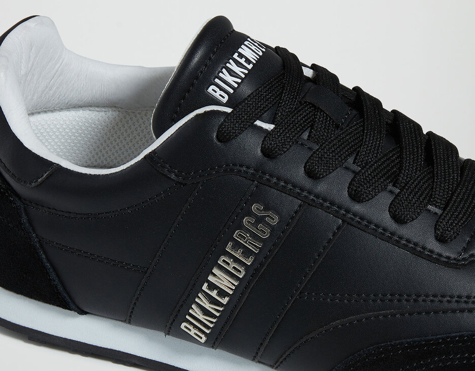 Multi-material men's sneakers - Guti M, BLACK Multi-material men's sneakers - Guti M, BLACK, hi-res-1