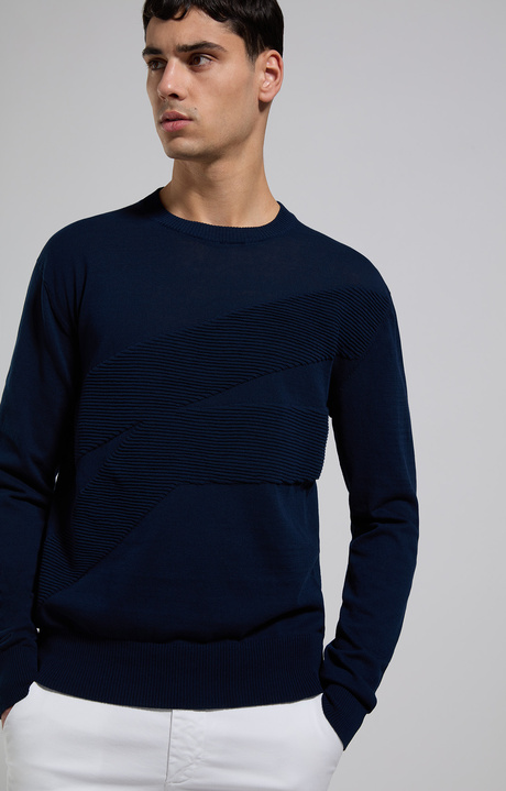 Men's jacquard pullover, DRESS BLUES Men's jacquard pullover, DRESS BLUES, hi-res-1