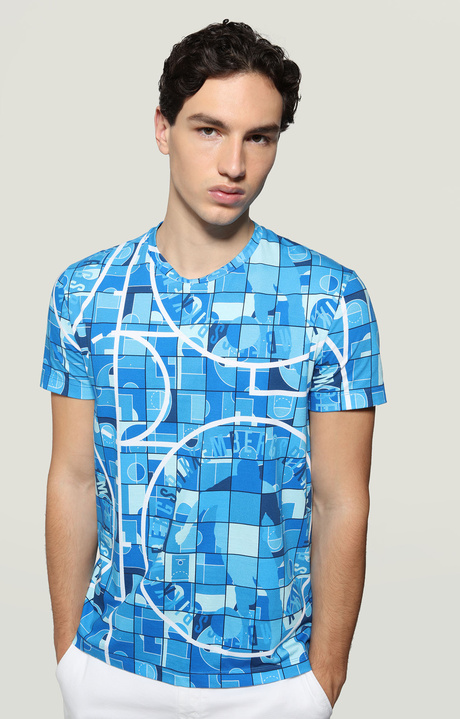 Men's T-shirt all-over print, BLUE Men's T-shirt all-over print, BLUE, hi-res-1