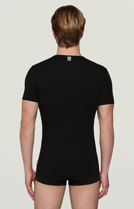 2-pack men's V-neck undershirt, BLACK, hi-res-1