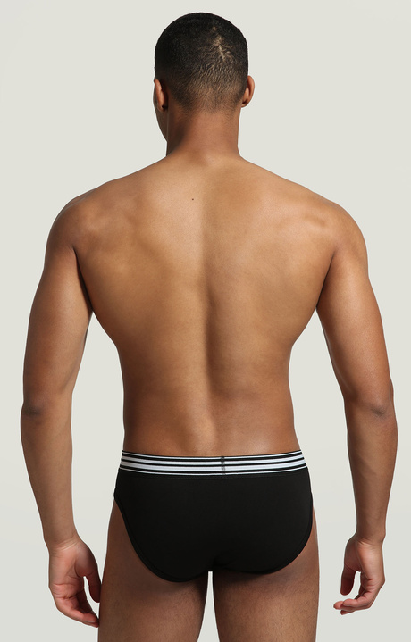2-pack men's briefs with stripes, BLACK 2-pack men's briefs with stripes, BLACK, hi-res-1