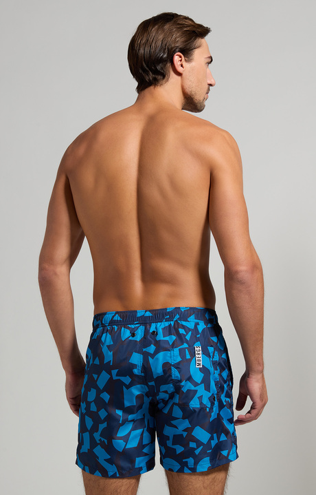 Camouflage men's boardshorts, MEDITERRANIAN BLUE, hi-res-1
