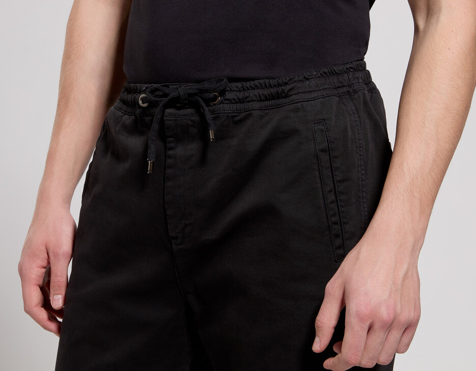 Men's gabardine joggers, BLACK Men's gabardine joggers, BLACK, hi-res-1