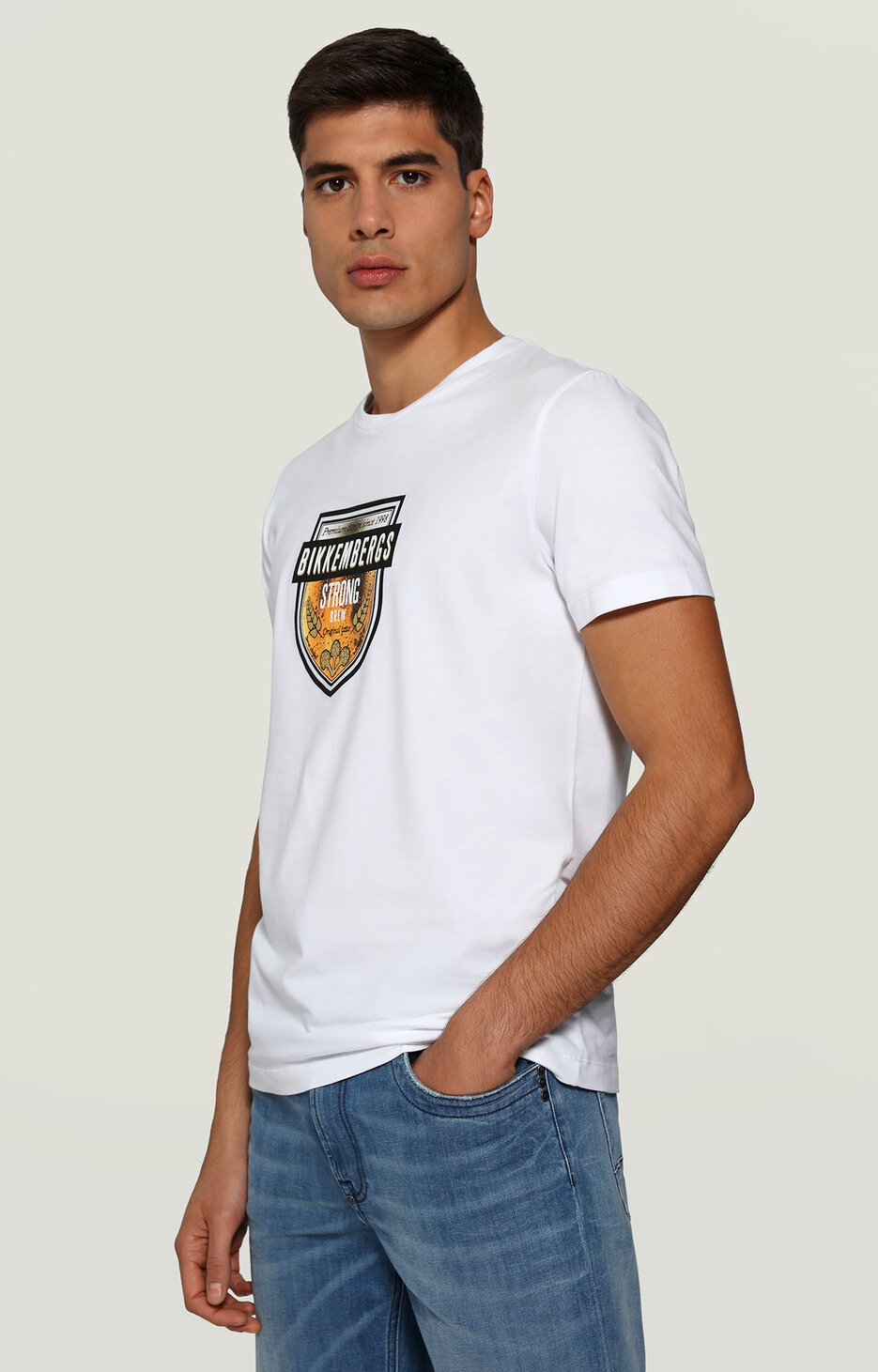 Camiseta para hombre con estampado Cerveza, OPTICAL WHITE Camiseta para hombre con estampado Cerveza, OPTICAL WHITE, hi-res-1