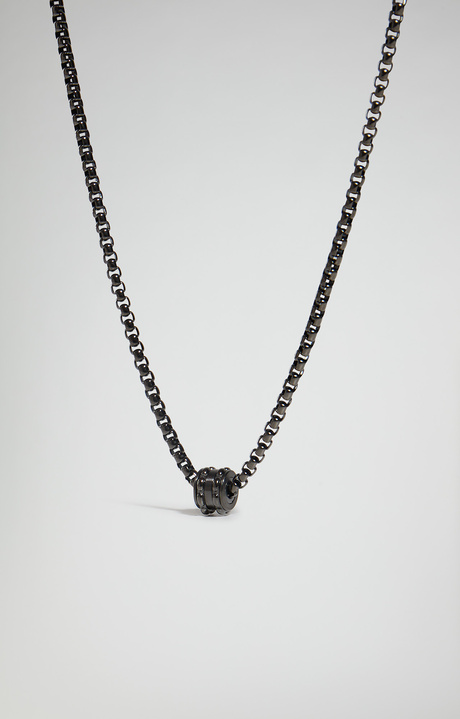 Input men's necklace with diamond, GREY Input men's necklace with diamond, GREY, hi-res-1
