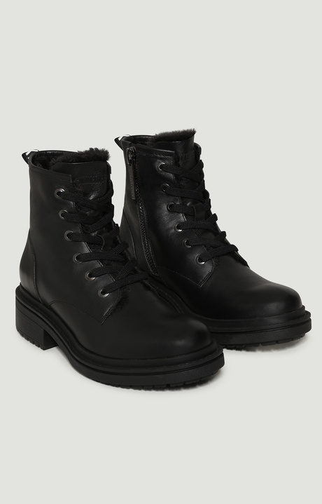 Saory women's lined combat boots, BLACK Saory women's lined combat boots, BLACK, hi-res-1