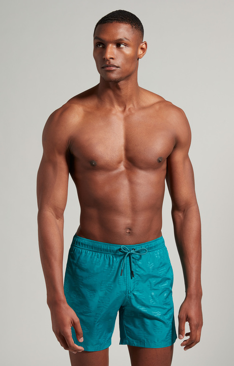 Men's boardshorts with tonal print, EVERGLADE Men's boardshorts with tonal print, EVERGLADE, hi-res-1
