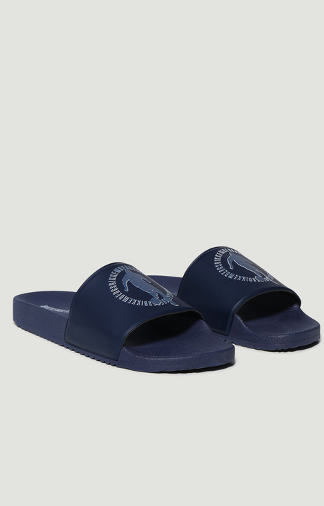 Men's pool slides, NAVY Men's pool slides, NAVY, hi-res-1
