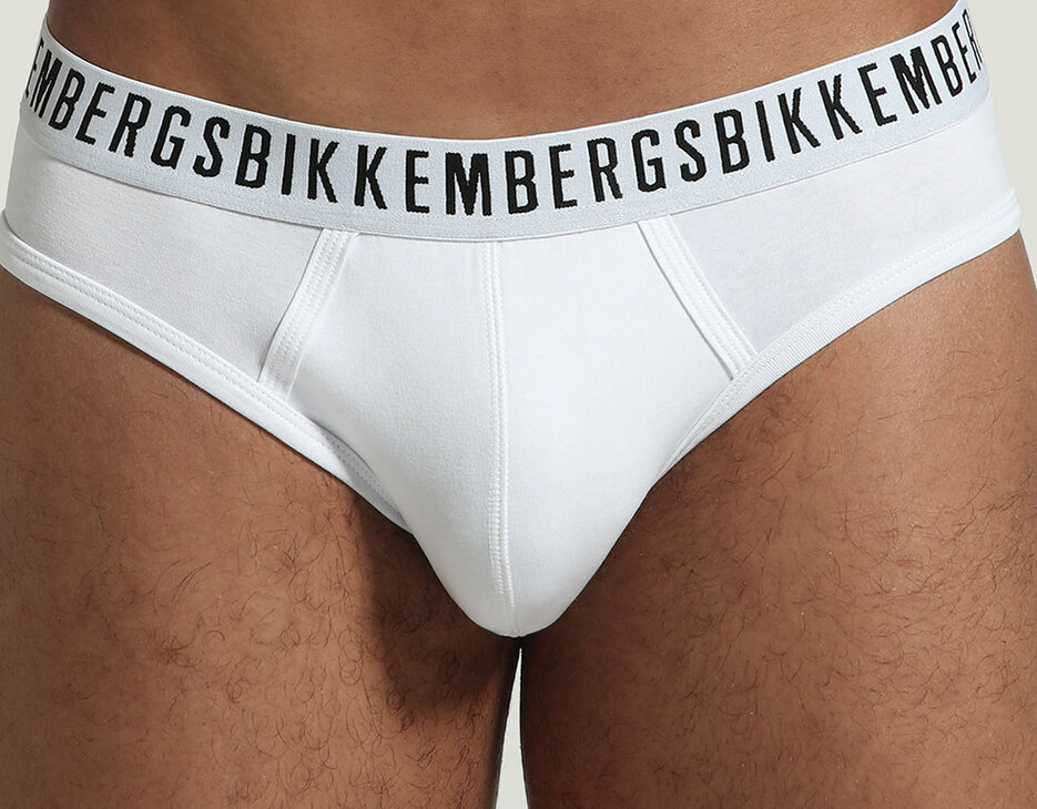 2-pack men's briefs in stretch cotton, WHITE 2-pack men's briefs in stretch cotton, WHITE, hi-res-1