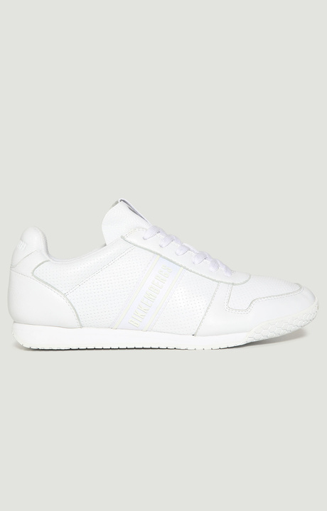 Enricus men's sneakers in perforated leather, WHITE Enricus men's sneakers in perforated leather, WHITE, hi-res-1