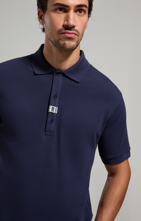 Stretch piquet men's polo shirt, DRESS BLUES Stretch piquet men's polo shirt, DRESS BLUES, hi-res-1