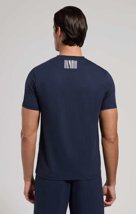 Men's contrast print T-shirt, DRESS BLUES Men's contrast print T-shirt, DRESS BLUES, hi-res-1