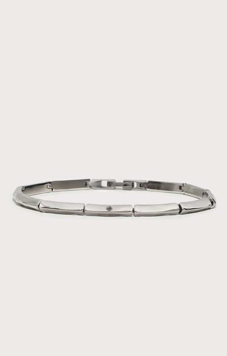 Men's bracelet with diamond, WHITE Men's bracelet with diamond, WHITE, hi-res-1