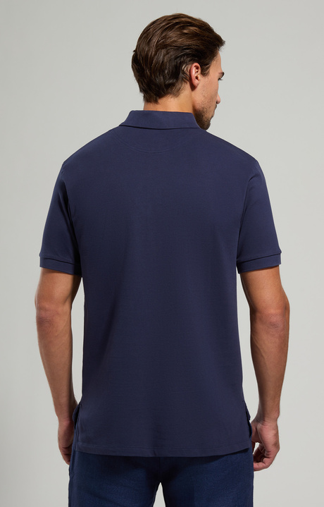 Stretch piquet men's polo shirt, DRESS BLUES Stretch piquet men's polo shirt, DRESS BLUES, hi-res-1