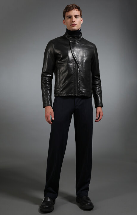 PELLE GIUBBOTTO - BLOUSON, BLACK, hi-res-1