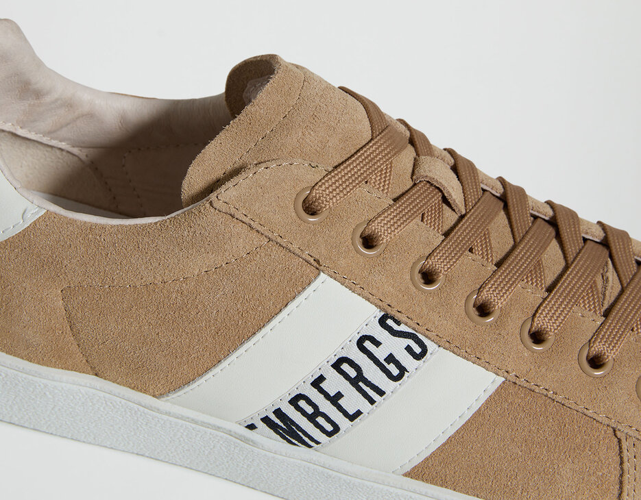 Recoba M men's sneakers with eco fur, TAUPE/OFF WHITE Recoba M men's sneakers with eco fur, TAUPE/OFF WHITE, hi-res-1