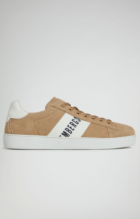 Recoba M men's sneakers with eco fur, TAUPE/OFF WHITE Recoba M men's sneakers with eco fur, TAUPE/OFF WHITE, hi-res-1
