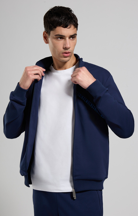 Men's sweatshirt with intarsia, DRESS BLUES Men's sweatshirt with intarsia, DRESS BLUES, hi-res-1