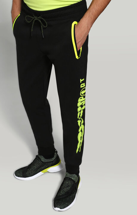 FLEECE PANTS, BLACK, hi-res-1