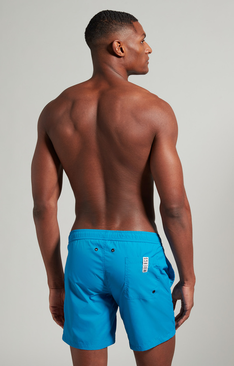 Men's boardshorts with tape, MEDITERRANIAN BLUE Men's boardshorts with tape, MEDITERRANIAN BLUE, hi-res-1