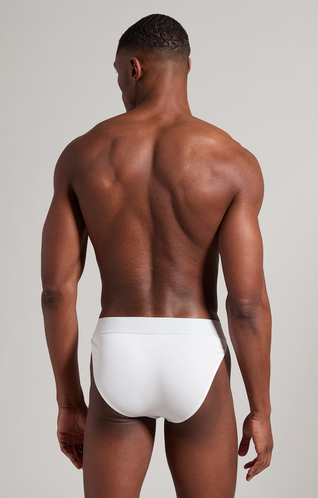 2-pack men's briefs elasticized waist, WHITE 2-pack men's briefs elasticized waist, WHITE, hi-res-1