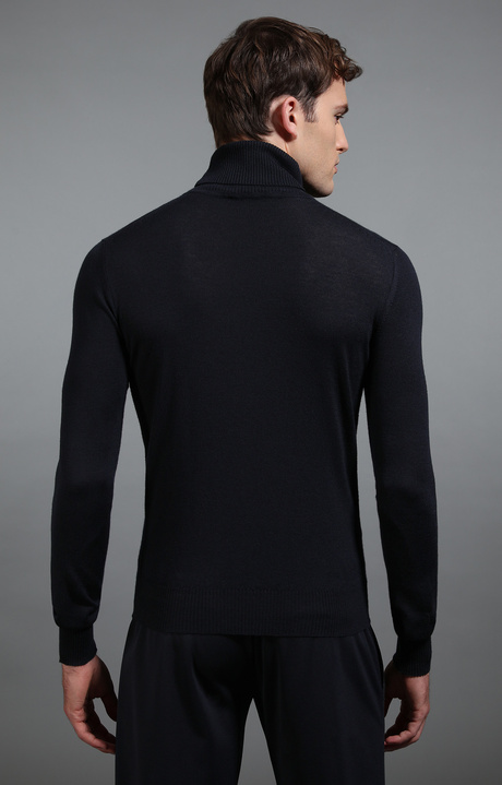 Men's navy turtleneck sweater, NAVY Men's navy turtleneck sweater, NAVY, hi-res-1