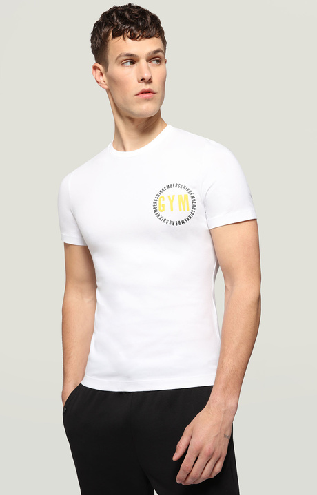 Men's T-shirt with Gym print, OPTICAL WHITE Men's T-shirt with Gym print, OPTICAL WHITE, hi-res-1
