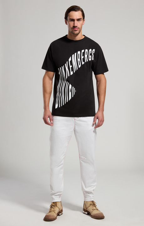 Men's print jersey T-shirt, BLACK, hi-res-1