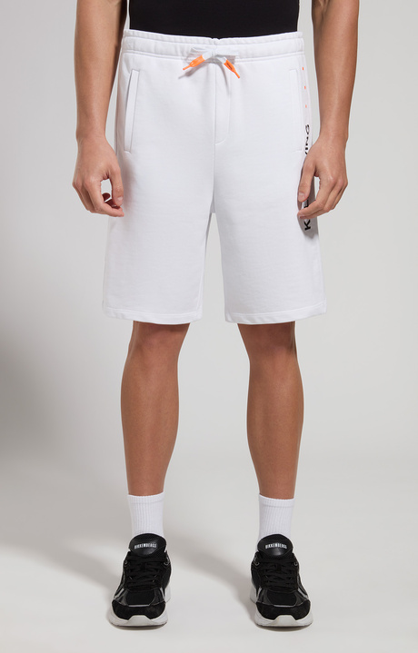 Men's fleece shorts, WHITE, hi-res-1