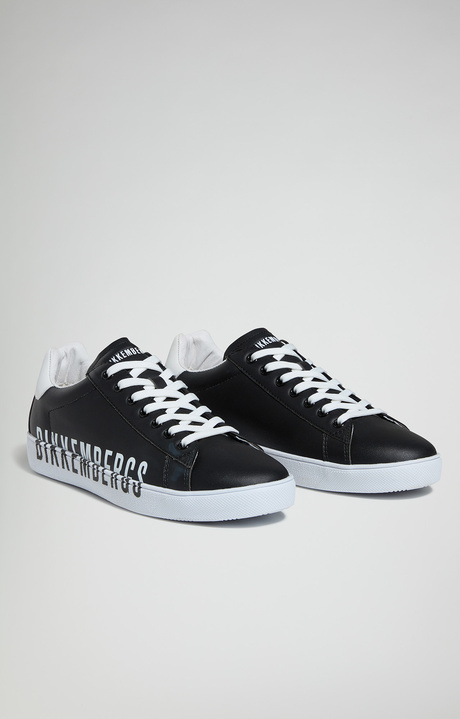 Men's sneakers - Recoba M logo, BLACK/WHITE Men's sneakers - Recoba M logo, BLACK/WHITE, hi-res-1
