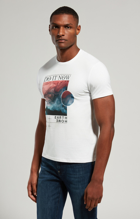 Men's print T-shirt, WHITE, hi-res-1