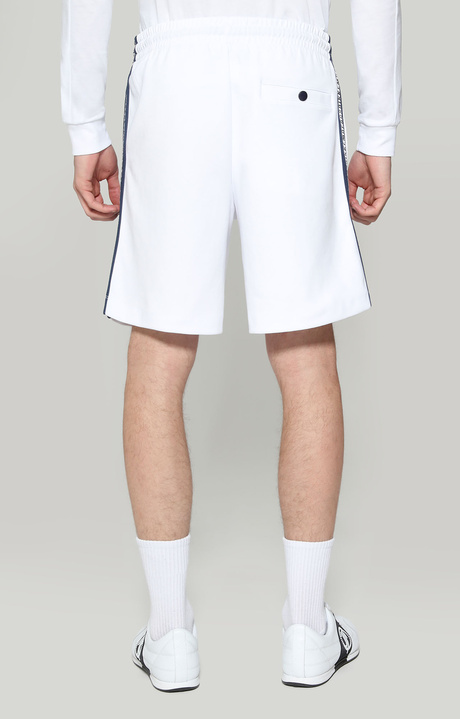 Men's shorts in interlock fleece, OPTICAL WHITE Men's shorts in interlock fleece, OPTICAL WHITE, hi-res-1