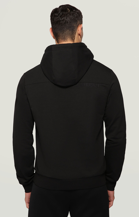 Hoodie men's sweatshirt with print, BLACK Hoodie men's sweatshirt with print, BLACK, hi-res-1