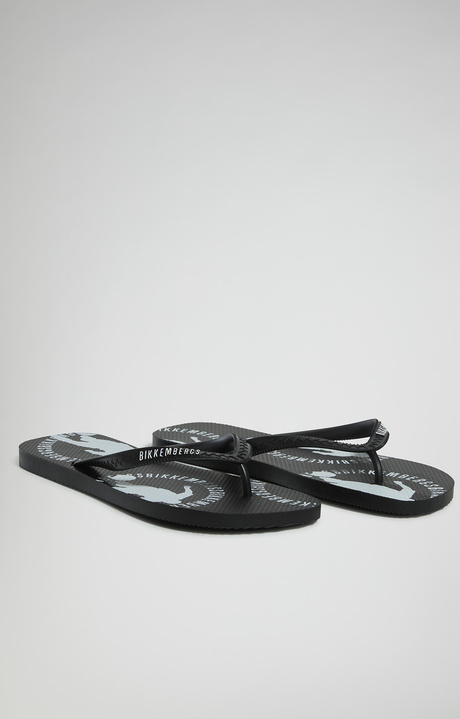 Men's flip flops with sack, BLACK Men's flip flops with sack, BLACK, hi-res-1