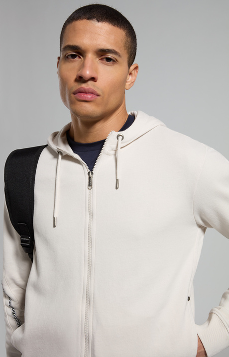 Men's hoodie, WHITE/SAND Men's hoodie, WHITE/SAND, hi-res-1