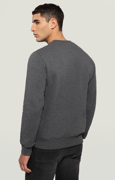 Men's printed sweatshirt, DARK GREY MELANGE Men's printed sweatshirt, DARK GREY MELANGE, hi-res-1
