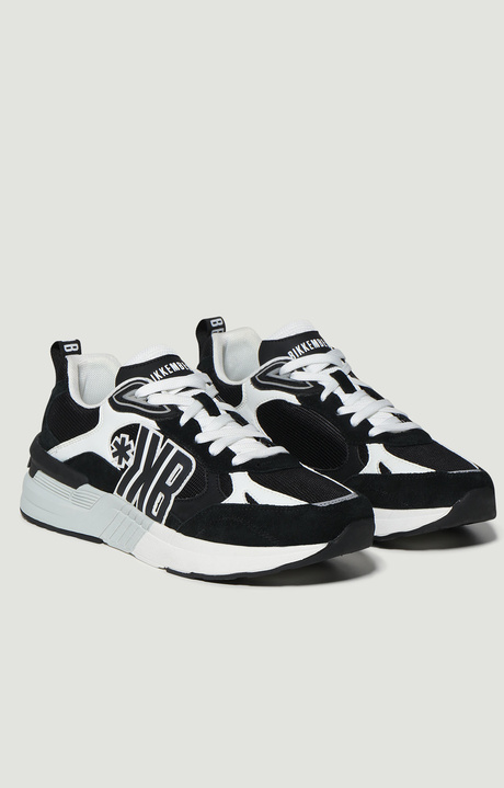 Men's double lace sneakers - Dunga M, BLACK/WHITE Men's double lace sneakers - Dunga M, BLACK/WHITE, hi-res-1