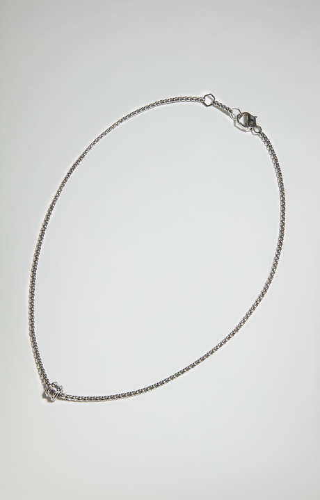 Input men's necklace with diamond, WHITE Input men's necklace with diamond, WHITE, hi-res-1