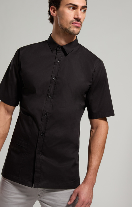 Men's shirt with pockets, BLACK, hi-res-1