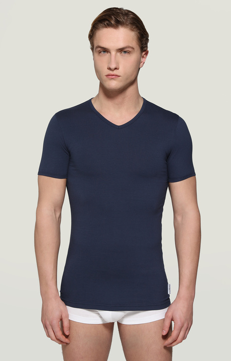 2-pack men's V-neck undershirt, NAVY, hi-res-1