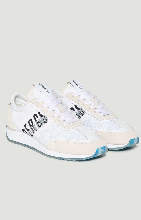Women's multi-material sneakers Julie, WHITE Women's multi-material sneakers Julie, WHITE, hi-res-1